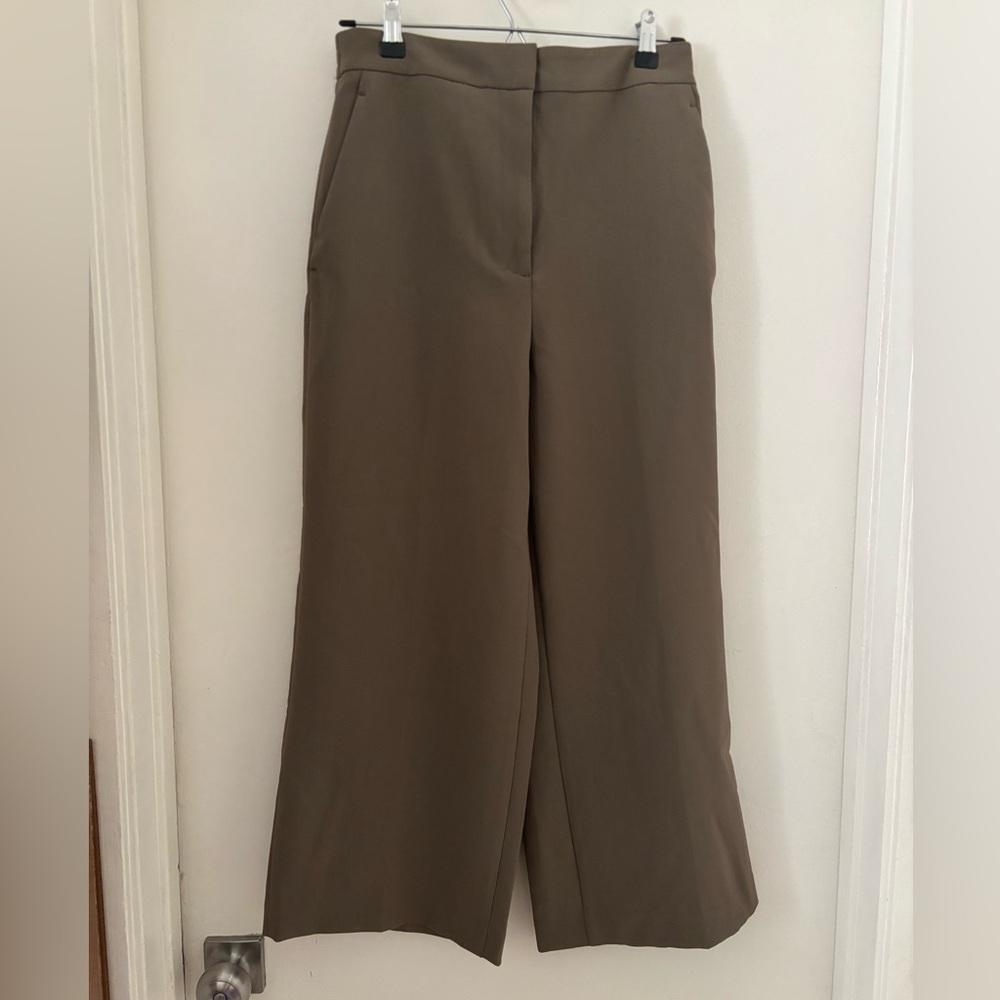 Zara Wide-Leg Ankle Trouser Pants size M